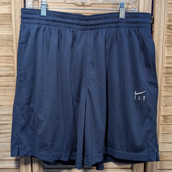 Nike FLY DRI-FIT Navy Mesh Athletic Shorts Size XL - Picture 1 of 7